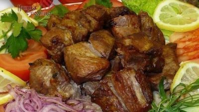 Мясо по-французски с фаршем