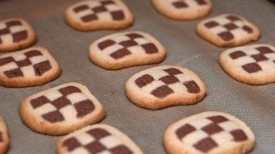 Шахматное ванильное печенье