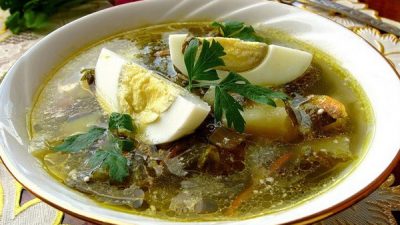 Щавелевый украинский суп