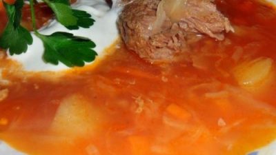 Щи «Русские» с гречкой и говядиной