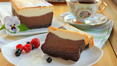 Шоколадно-кофейный сырник в духовке