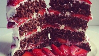 Шоколадно-овсяный кекс с апельсиновой пропиткой