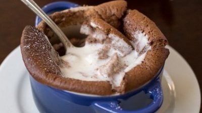 Шоколадное суфле с кремом в духовке