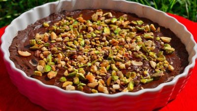 Шоколадный шортбред с орешками