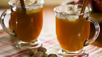 Сидр с виски и корицей