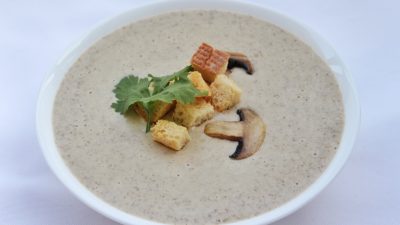 Сливочно-грибной крем-суп с плавленым сыром