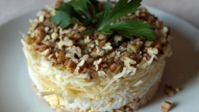 Слоеный мясной салат «Принц»