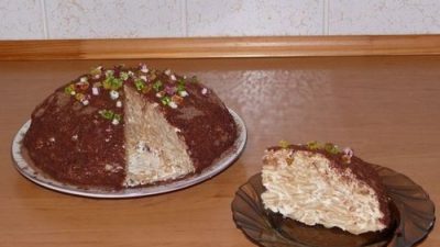Сметанно-банановый тортик без выпечки