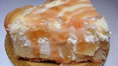 Творожный пирог с ананасами и ореховой посыпкой для моих снегурочек