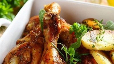 Сочная курица с картофелем по-итальянски