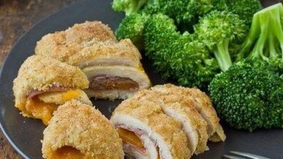 Сочные куриные рулеты с начинкой