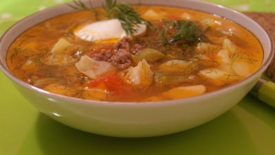 Суп «Чехословацкий» с мясным фаршем