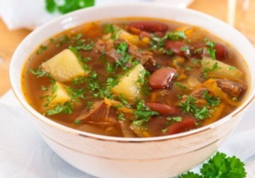 Тыквенный крем-суп со свининой