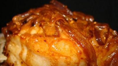 Свинина с сыром запеченная в карамели