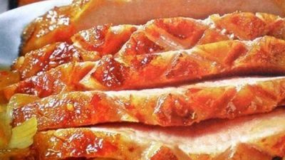 Свиной окорок в медовой глазури с имбирем