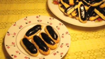 Сырное заварное печенье в шоколаде