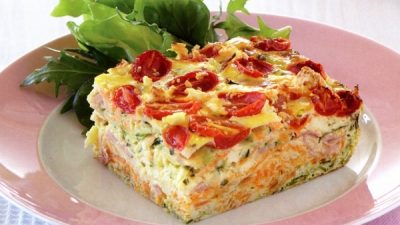 Сытная овощная запеканка с мясом