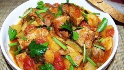 Сытное азу по-татарски