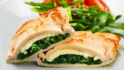 Сытные рулеты из мяса со шпинатом