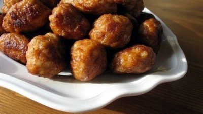 Тефтели из куриного фарша с ветчиной