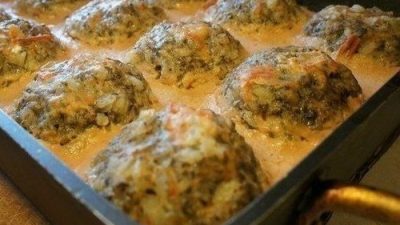Тефтели из мясного фарша с грибами