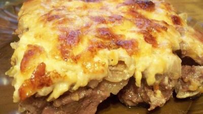Телятина с сыром и пряностями в фольге