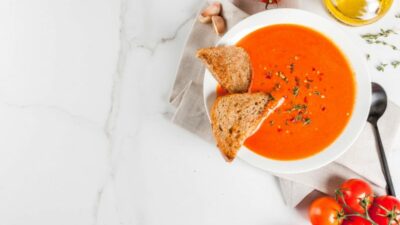 Постный суп-пюре из красной фасоли с картофелем