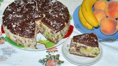 Торт «Африканская ромашка» с фруктами