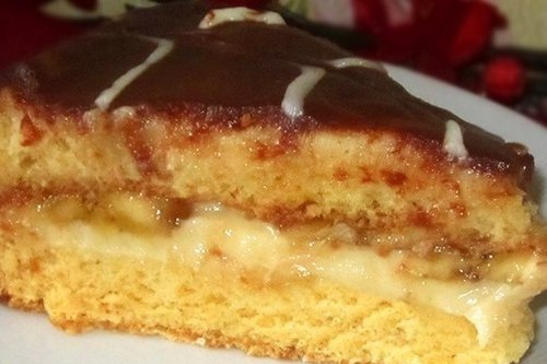 Торт «Чародейка» с бананом и шоколадом