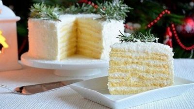 Торт «Кокосовый рай» на сгущенке