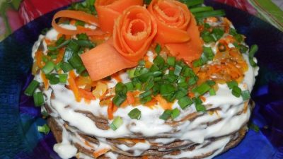 Торт «Печеночный» на закуску