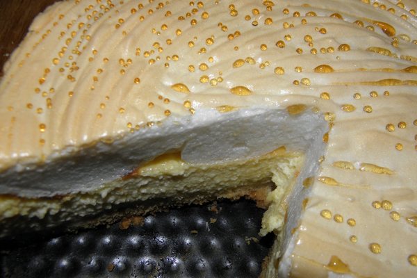 Торт пирог Слезы Ангела с творогом, клубникой и меренгой простой рецепт пошаговый