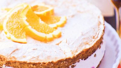 Торт с безе и творожно-фруктовой начинкой