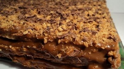 Торт «Сладкая фантазия» с вареной сгущенкой