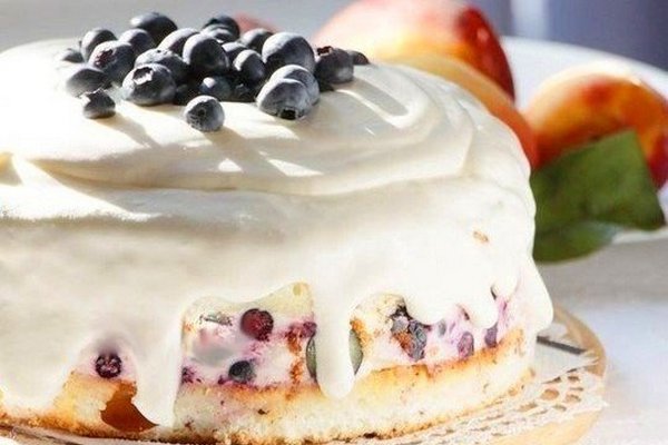 Песочный торт суфле с ягодами рецепт с фото пошагово