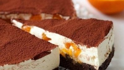 Торт-тирамису с апельсинами и темным шоколадом
