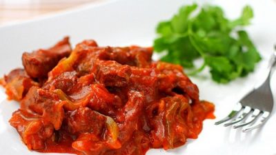 Традиционное азу из говядины по-татарски