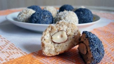 Творожно-банановое печенье с маком