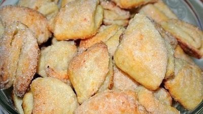 Творожно-ванильное печенье с сахаром