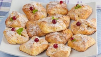 Творожное печенье с начинкой к чаю