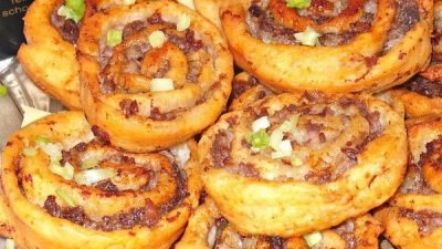 Творожные шанежки с мясным фаршем