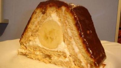 Творожный домик с бананом для детей