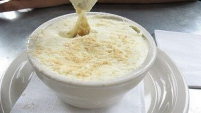 Творожный крем-десерт с бананом