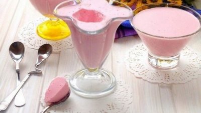 Творожный мусс на киселе