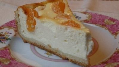 Творожный пирог «Ноктюрн» с мандаринами