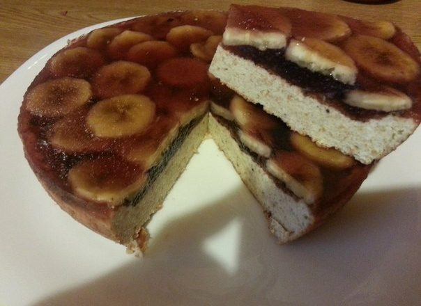 Творожный торт с банановой начинкой в мультиварке