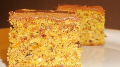 Тыквенный пирог с фундуком в молочном шоколаде