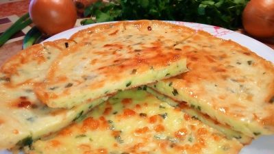Ленивые хачапури на сметане с сыром на сковороде