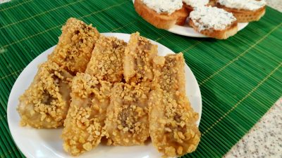 Бутерброды с творожной пастой и запеченные бананы