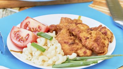 Отбивные из куриного бедра в кляре на сковороде